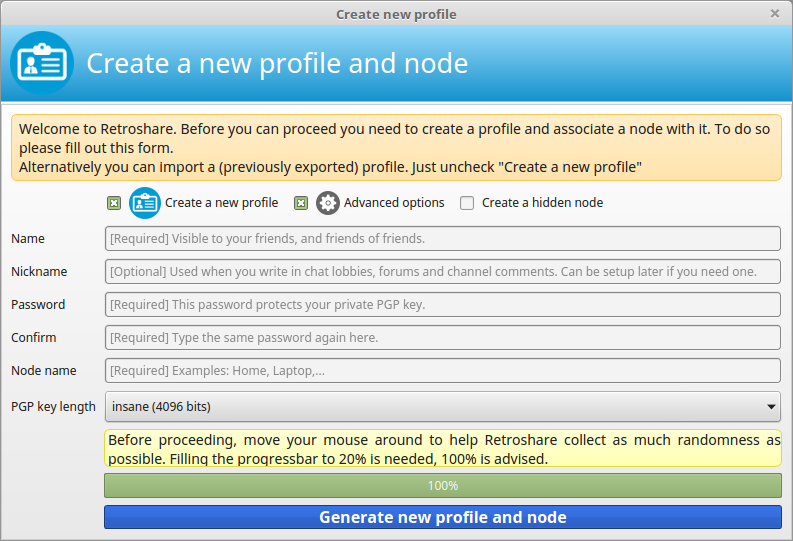 create new node