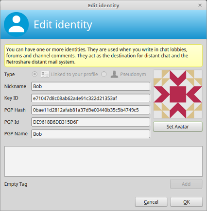 Edit Identity