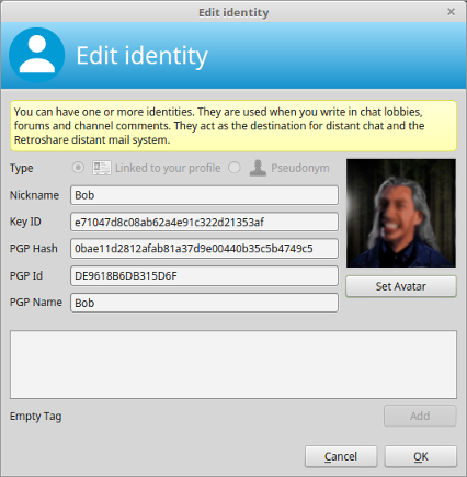 Edit Identity