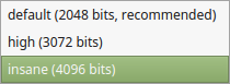 choose PGP size