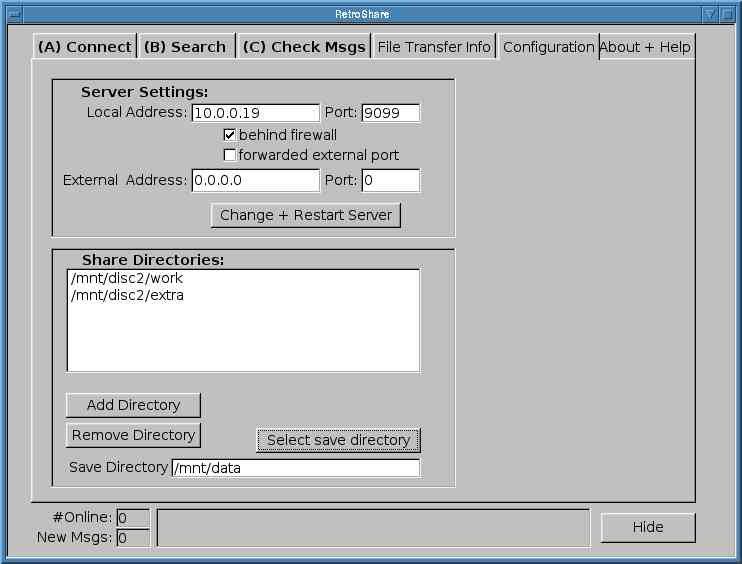 Retroshare v2.0 History Image Config