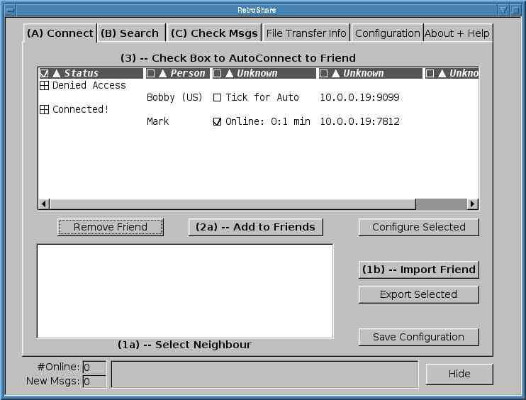 Retroshare v2.0 History Image Connect Window