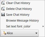 chat settings menu