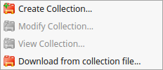context menu collection