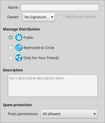 create forums