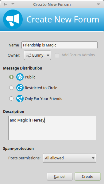 create forums