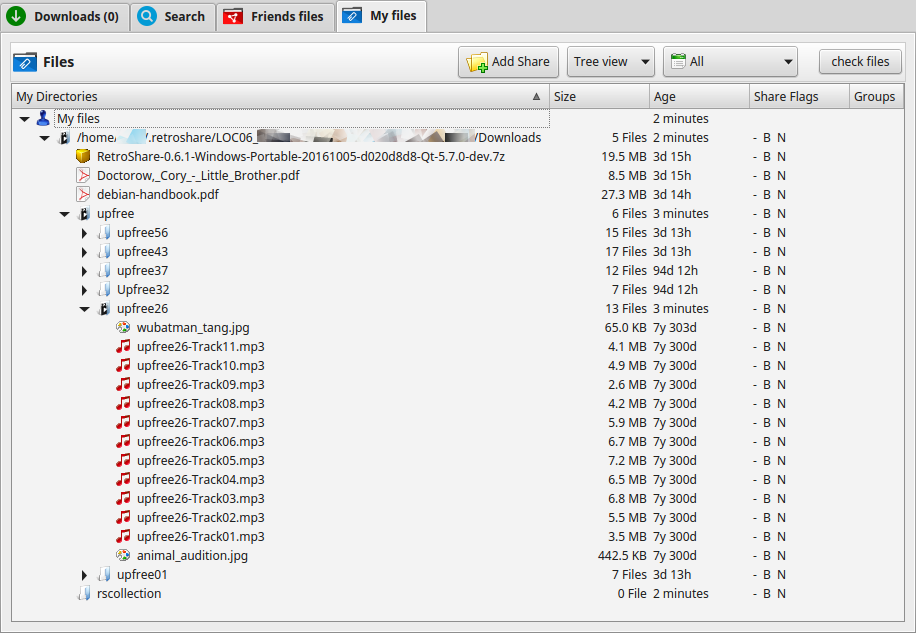 My Files for rscollections