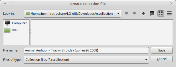save rscollection to directory