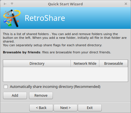 quick start wizard