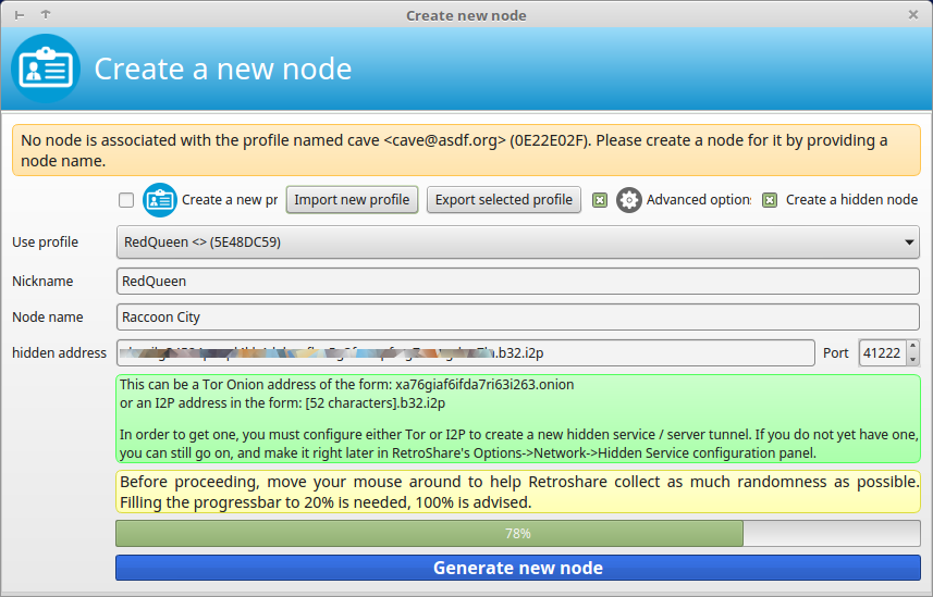 i2p Create New Node