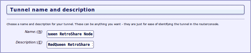 i2p Server Tunnel Name