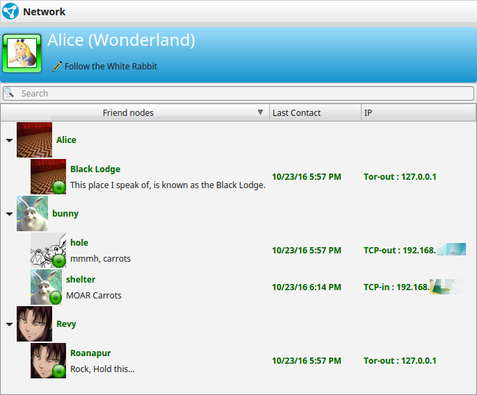 Alice Incoming & Outgoing Connection